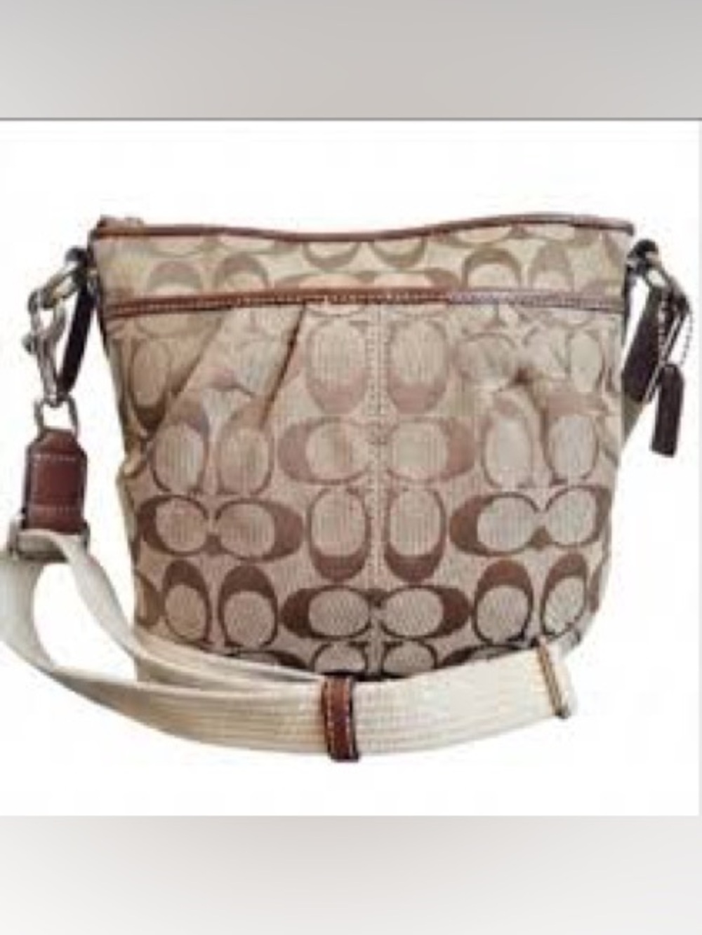 COACH, vintage monogram signature crossbody bag!